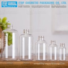 TB-BU Series 30ml 60ml 120ml 250ml 400ml good quality color customizable boston round PET plastic clear bottles